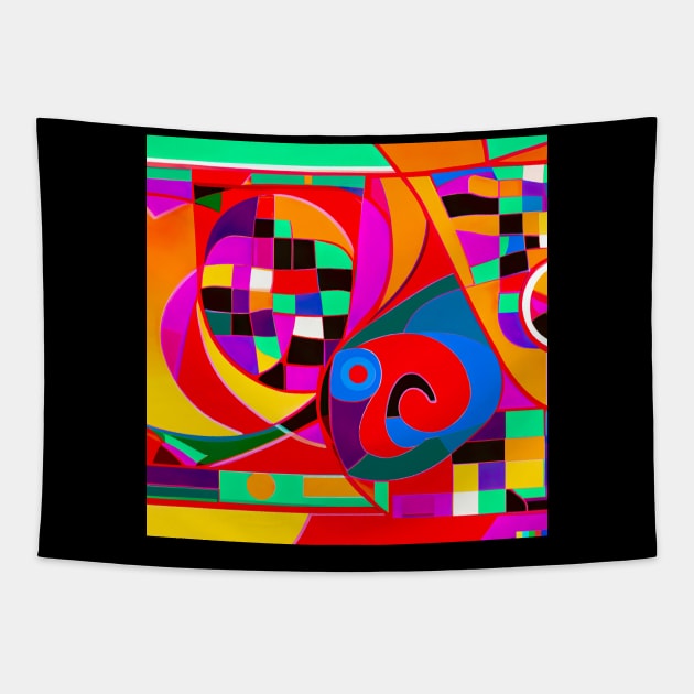 Abstract colourful design psychedelic Tapestry by Eternal Experience