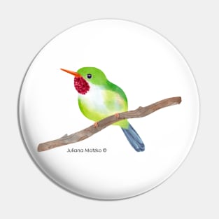 Jamaican Tody Bird Realistic Pin