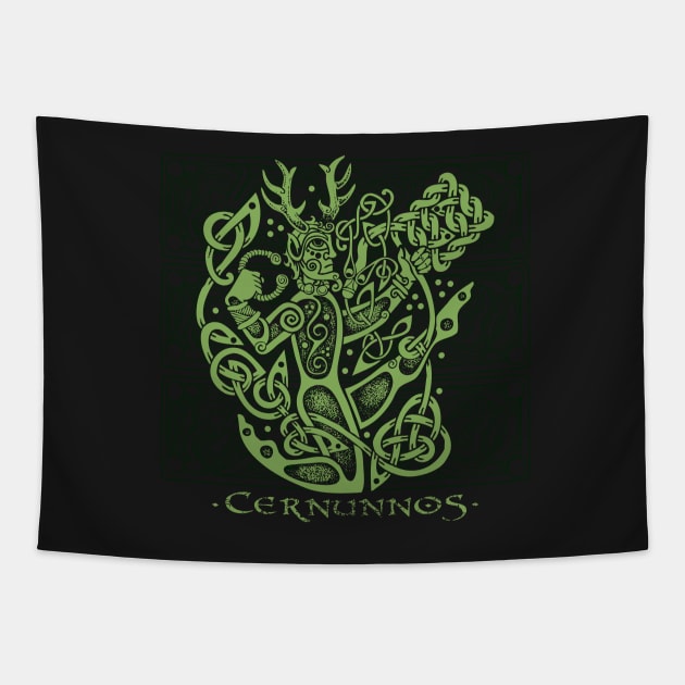 Cernunnos, the Celtic Horned God Tapestry by celtichammerclub