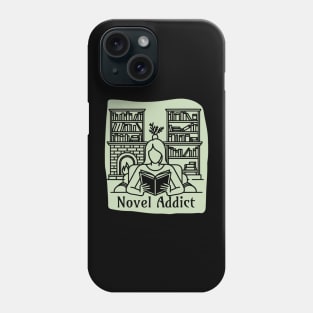 Novel Addict reads all the books Phone Case