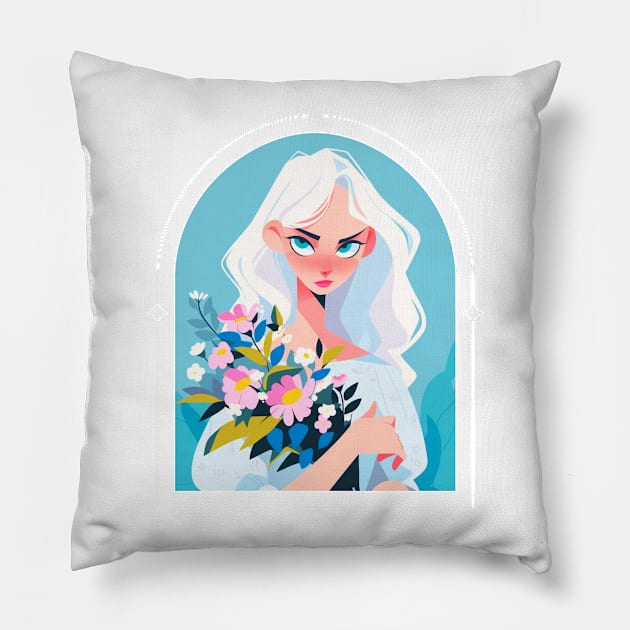 pouting beauty Pillow by gibah