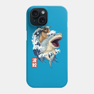 Samurai Sloth on Shark Wave Phone Case