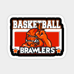 Basketball Brawlers Sports Bball Mascot Team Magnet