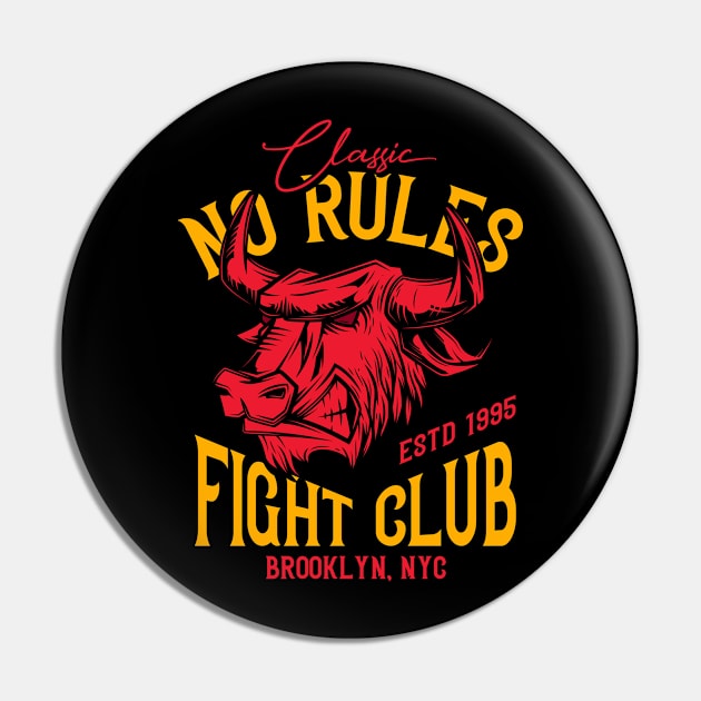 Bull Figth Club Brooklyn Pin by Jirka Svetlik