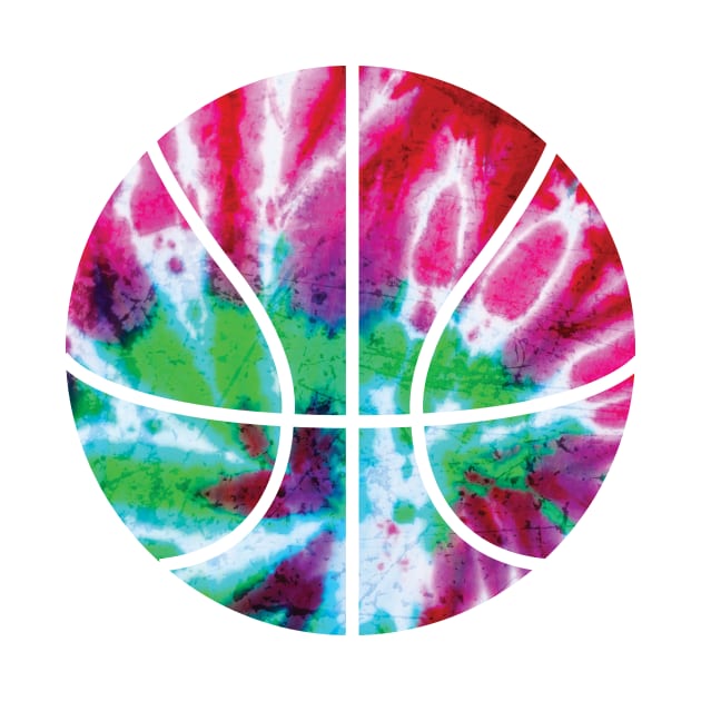 'Basketball Rainbow Tie Dye' Cool Hippie Peace Retro Gift by ourwackyhome