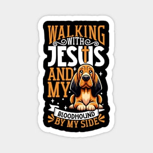 Jesus and dog - Bloodhound Magnet