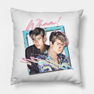 Wham! 80s Vintage Style Design Pillow