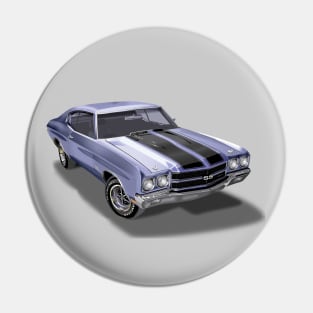 Vintage 1970 Chevrolet Chevelle SS Blue Pin