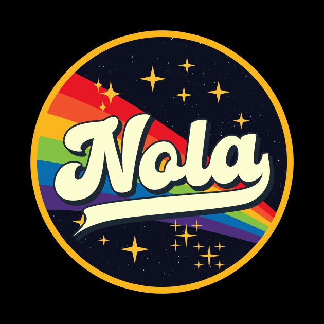 Nola // Rainbow In Space Vintage Style by LMW Art