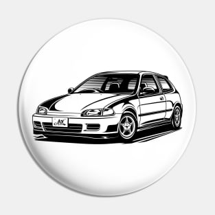 EUROBEAT INTENSIFIES - Civic EG / SR3 full-body version Pin