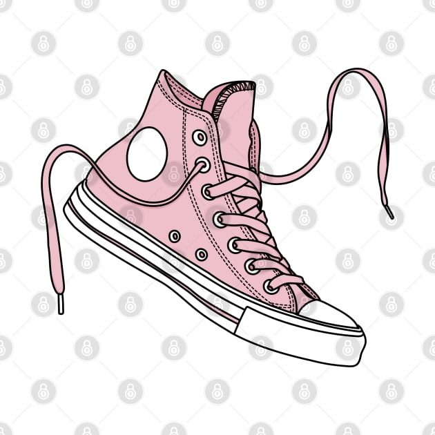 Pale pink high tops by MickeyEdwards