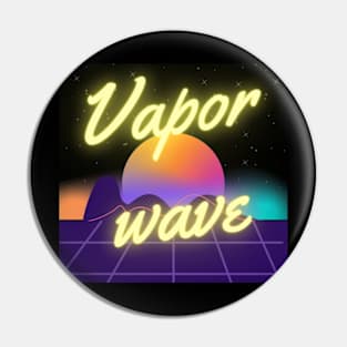 Vaporwave Moon 1985 Pin