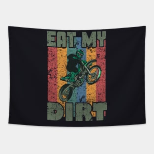 Motocross Motocrosser retro Dirt Bike Slogan Tapestry