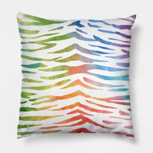 Rainbow Zebra Pattern Pillow