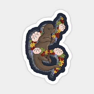 Floral Otter Magnet