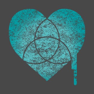 turquoise chart heart T-Shirt
