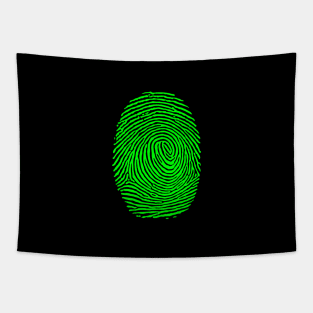 CSI Glowing Fingerprint Crime Scene Tapestry