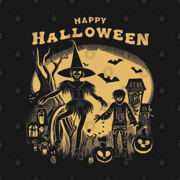 Happy Halloween Retro Design by Afternoon Leisure