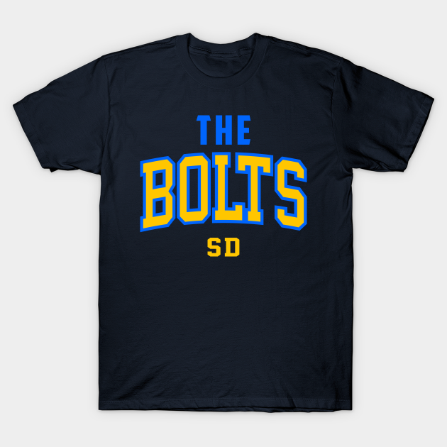 Throwback The Bolts Football SD - Chargers Football Team - T-Shirt