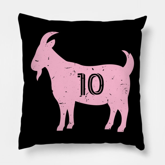 Goat Messi Miami Pillow by Julegend