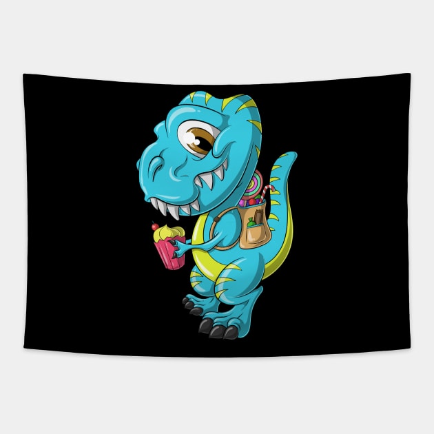 TRex Sweet Tooth Tapestry by GCS Designs