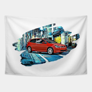 EP3 Civic Type R Tokyo Night Print Tapestry