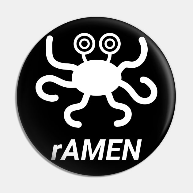 Flying Spagetti Monster Pastafarianism ICON Pin by alltheprints