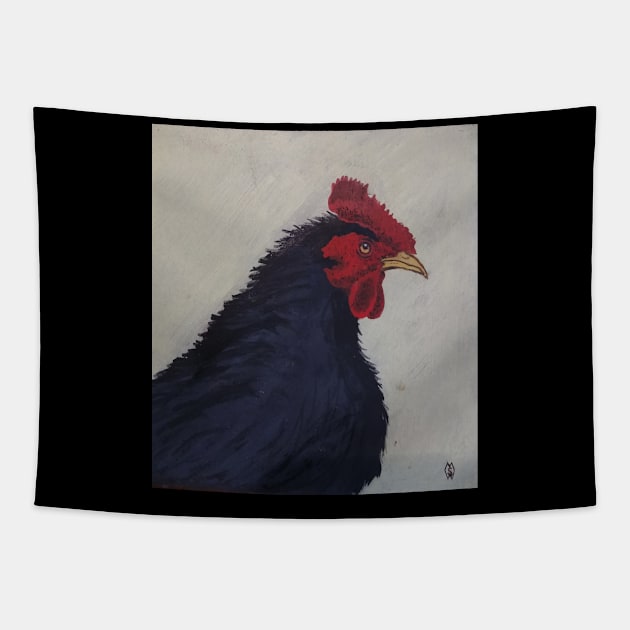 The Black Rooster Tapestry by Matt Starr Fine Art