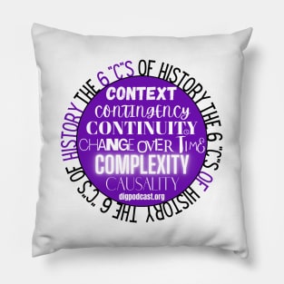 5 C's of History Purple Sticker Pillow