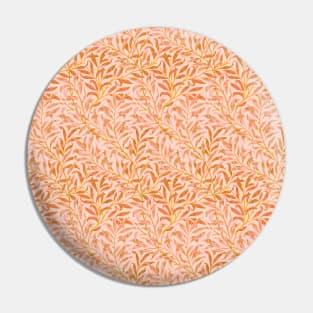 William Morris Willow Bough Orange on Peach Pin