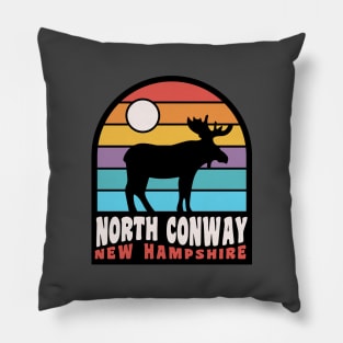 North Conway Moose New Hampshire Badge Pillow