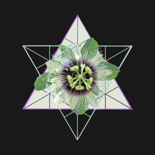 Passion Flower with graphic - tropical Flower T-Shirt