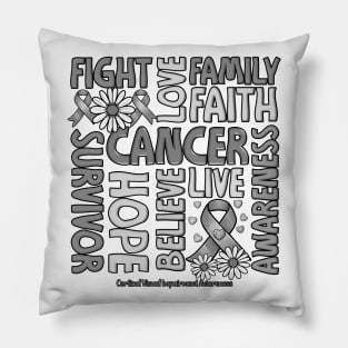 Cortical Visual Impairment Awareness - Fight love survivor ribbon Pillow