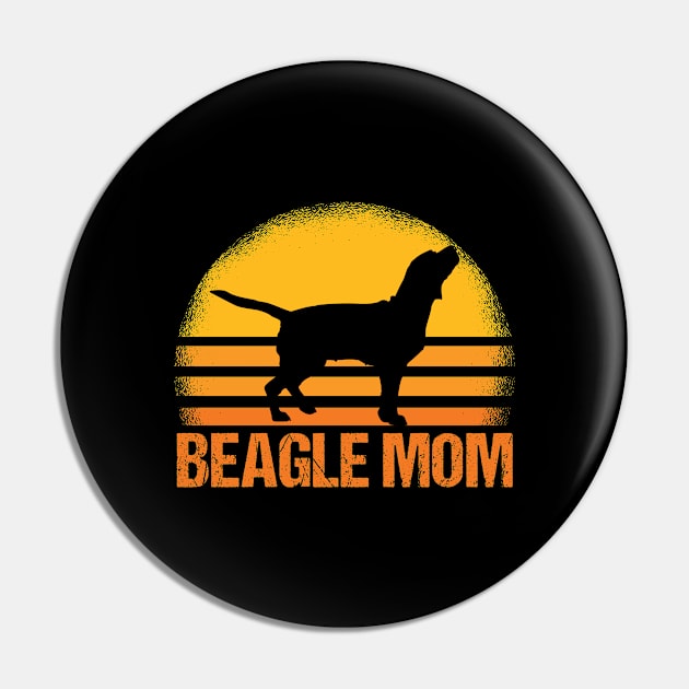 Retro Beagle Mom Pet Lover Dog Breed Dog Lover Pin by sBag-Designs