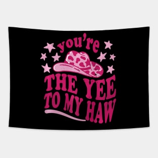 Retro You're the yee to my haw Funny Cowgirl Valentine's Day Premium Tapestry