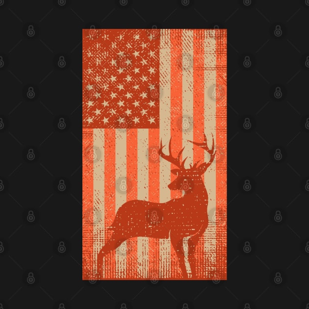 Deer Hunting Safety Orange Flag by Etopix