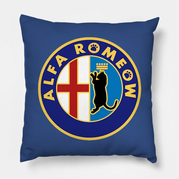 Alfa Romeow Fast Car Cat Pillow by 4U2NV-LDN