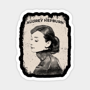 Vintage Distressed Audrey Hepburn Magnet