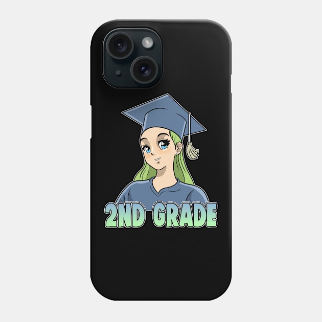 2nd Grade Anime Otaku Kawaii Elementary School Phone Case by ModernMode