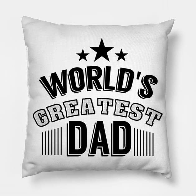 World's Greatest Dad Pillow by Rebo Boss