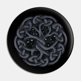 Black celtic tree Pin