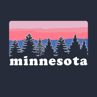 Northern Minnesota Pine Tree Sunset T-Shirt
