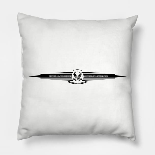 Spectre Athletic Dept. [Black] Pillow by Karthonic