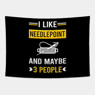 3 People Needlepoint Canvas Work Tapestry