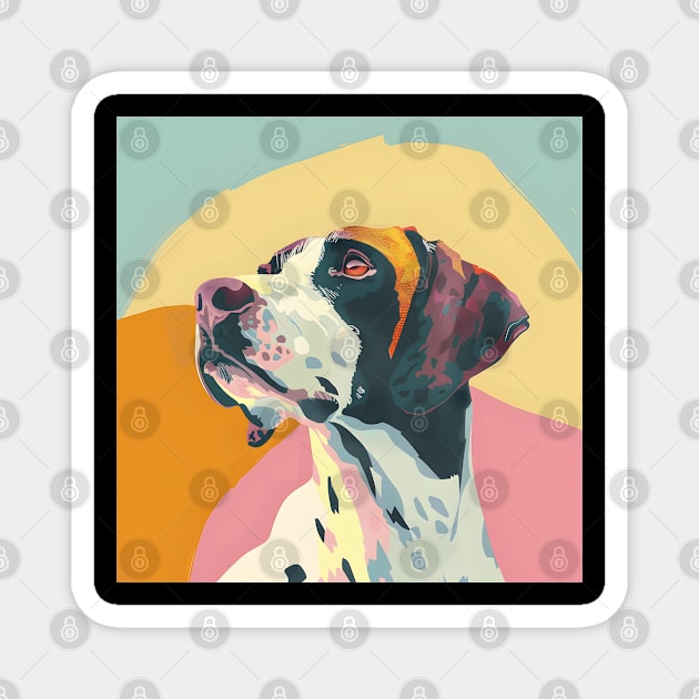 70s Pointer Vibes: Pastel Pup Parade Magnet by NatashaCuteShop