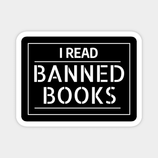 Mugshot Sign "I Read Banned Books" Magnet