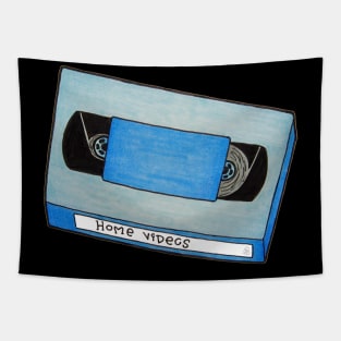 Colorful Home Videos - Retro Video Cassette Drawing Tapestry