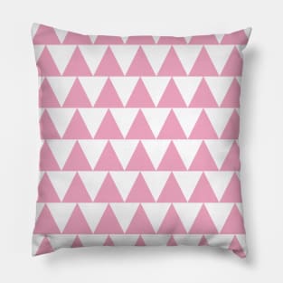 White and Blush Pink Zig Zag Design Pillow