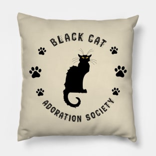 Black Cat Adoration Society 1 Pillow