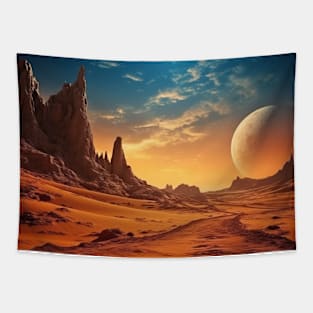 Desert Sand Land Serene Landscape Tapestry